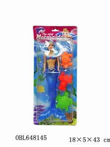 33 cm mermaid three sea animals - OBL648145