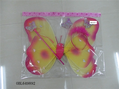双层蝴蝶翅膀+天使棒+发夹 - OBL649892