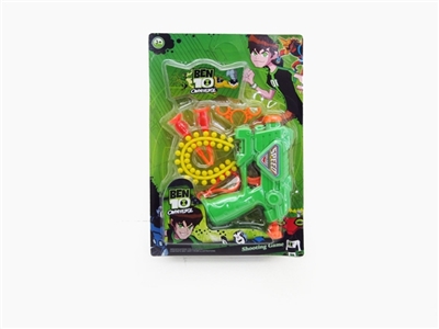 新版BEN10：2和1迷你软弹枪+超柔软弹枪+吸盘子弹（双功能） - OBL650464