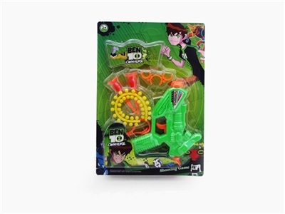 新版BEN10：2和1迷你软弹枪+超柔软弹枪+吸盘子弹（双功能） - OBL650465