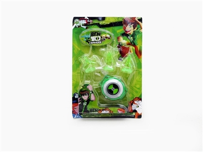 新版BEN10；音乐手表+透明公仔（炫酷灯光+音乐+包电） - OBL650479