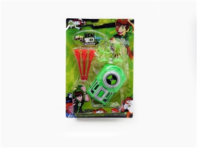 The new BEN10: watch the emitter Transparent doll Chuck bullet 3 (cool light music package electrici - OBL650481