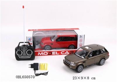 1:18 land rover spray UV with headlights four-way remote control car package electric (red, brown. B - OBL650570