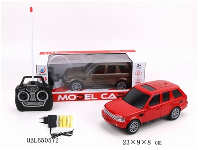 1:18 land rover black window with headlights four-way remote control car package electric (red brown - OBL650572