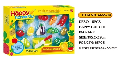 Cut the fruits and vegetables suit / 15 PCS - OBL650589