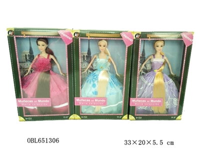 11.5 inch long hair princess live hand three real - OBL651306