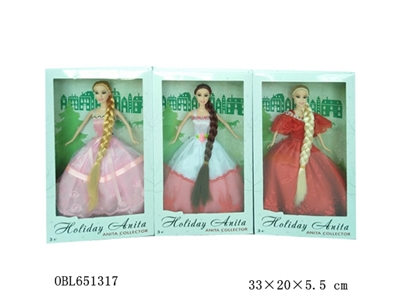 11.5 inch long hair princess live hand three real - OBL651317