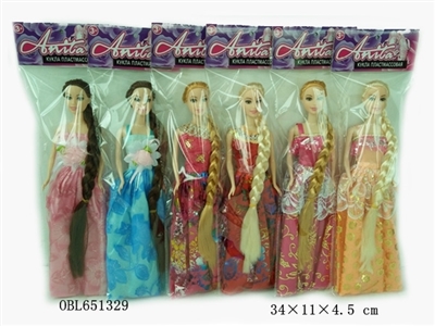 11.5 inch long hair princess real live hand 3 paragraph 2 color - OBL651329