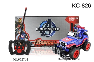 What is captain America four-way remote control car (manually open the door, the electrical package - OBL652744