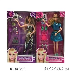 Twelve inches joint fashion real barbie with accessories - OBL652813
