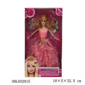 Eleven inches and a half solid body barbie with magic fairy stick gem chain - OBL652815