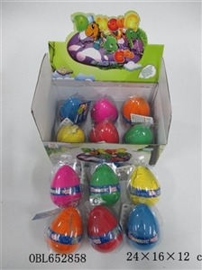 Box of six zhuang grain color crack expansion dinosaur egg - OBL652858