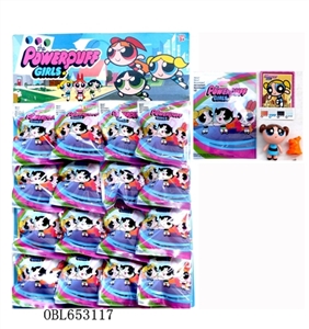 3 inches of the powerpuff girls only 1 inch pet card tin bagged three 16 big plate - OBL653117