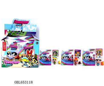 3 inches of the powerpuff girls only 1 inch pet card tin bagged three 15 bags display box (1080 PCS) - OBL653118
