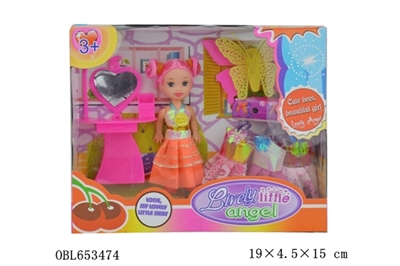 Small 3.5 -inch barbie with accessories - OBL653474