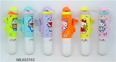 Cartoon hand fan with a pen - OBL653763