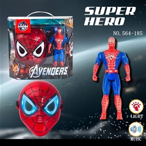 Spiderman mask with light music - OBL653818