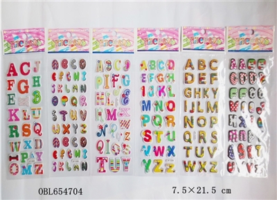 English letters bubble stickers - OBL654704
