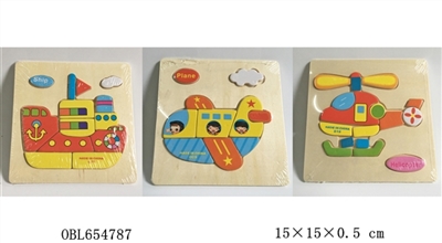 Wooden many cartoon transportation puzzles - OBL654787