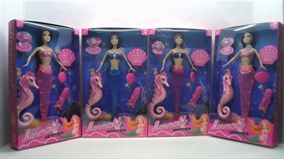 11.5 inch light music mermaid 4 color mix - OBL654958