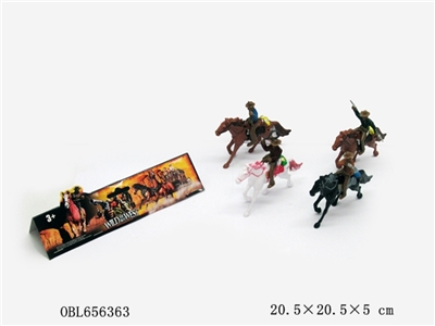 4身西部牛仔骑马 - OBL656363