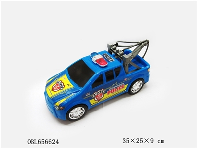 Inertia pickup truck crane a police car - OBL656624