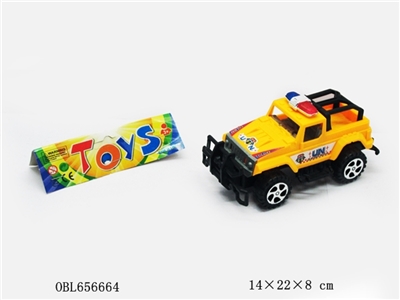 Solid color inertia pickup the police car three color orange - OBL656664