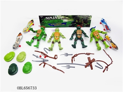 The teenage mutant ninja turtles is/cooperate with gold plate - OBL656733