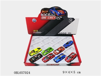 6款回力合金仿真赛车（16只/盒） - OBL657024