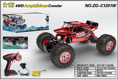 1:12 amphibious climb roll frame remote control car (alloy) - OBL657073