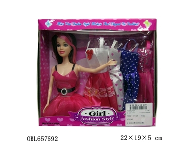 Barbie fashion with four sets of clothes - OBL657592