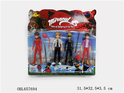 6 inch ladybug girl doll 4 only four parts, 1 with colorful lights - OBL657694