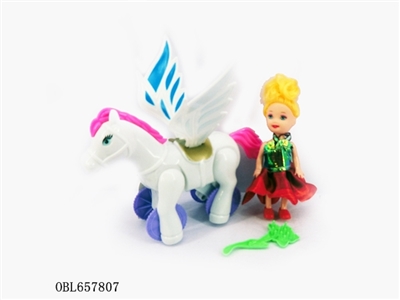 Pull plastic hair with barbie pegasus - OBL657807