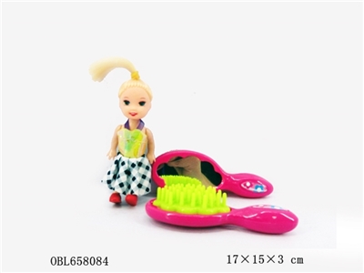 3.5 -inch barbie comb mirror - OBL658084