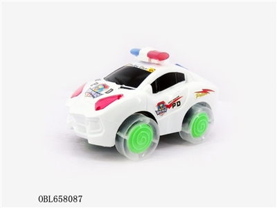 Inertia wheel light music police car (can be put stay) - OBL658087