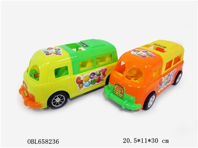 Inertial cartoon car, three orange - OBL658236