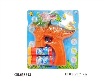 Solid color new dinosaur strip light bubble gun Music 2 bottles of water - OBL658342