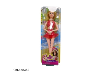 11.5 -inch swimsuit fashion barbie 12 suction plate joints with necklace, earrings - OBL658362