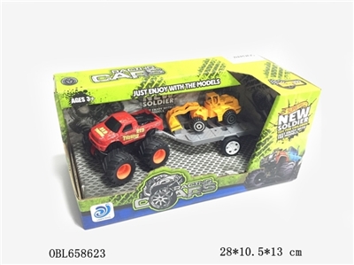 合金双惯性越野车拖合金工程车（四款混装） - OBL658623