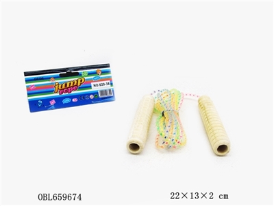 Massage wooden handle colorful rope skipping - OBL659674