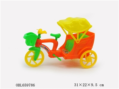 Pull tricycle (three color, orange) - OBL659786