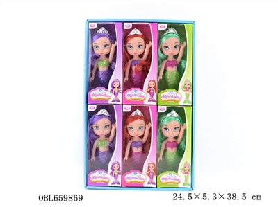 Display box 6 inch light mermaid doll - OBL659869