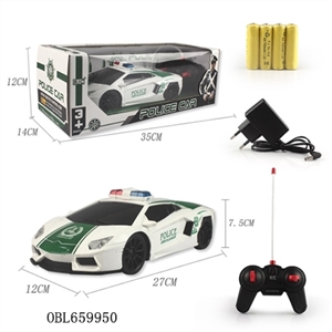 Bales electric charge police four-way remote control car, lamborghini - OBL659950