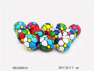12粒装3寸PU 五彩足球 - OBL660019