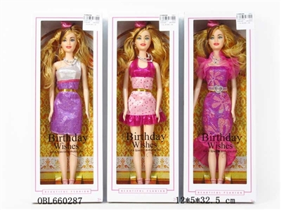 11.5 inch solid body fashion barbie three mixed - OBL660287
