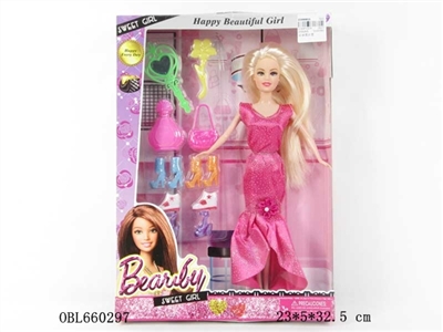 High quality fashion 11.5 -inch barbie with accessories clothes - OBL660297