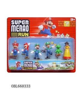 2 inch Mario 6 pack - OBL660333