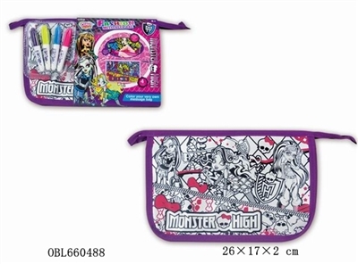 DIY紫色魔鬼高中手挎包(4色可洗水笔） - OBL660488