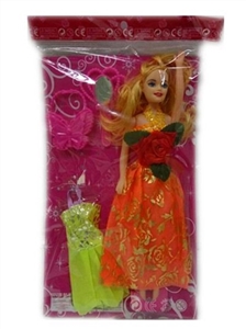 11.5 empty handed beautiful girl with accessories, orange - OBL660747