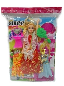 11.5 empty handed beautiful girl with accessories, orange - OBL660749